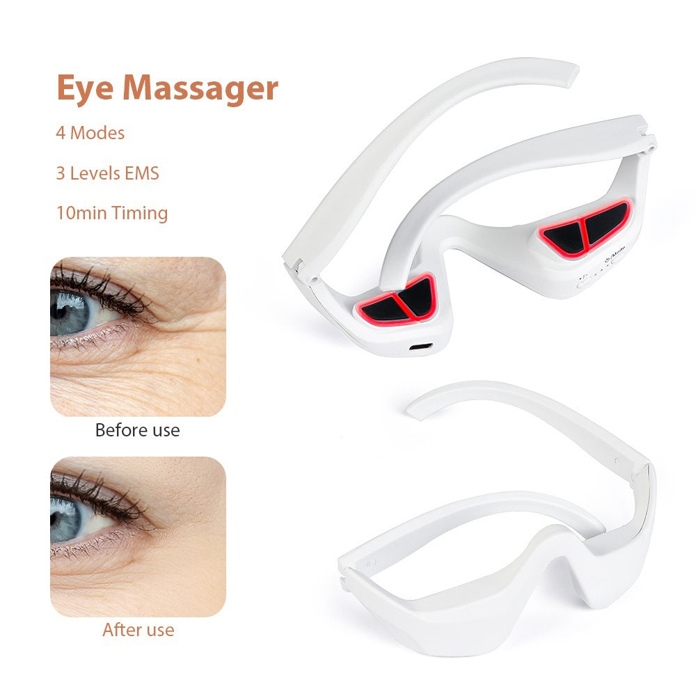 Eye Massager Glasses – EMS & Red Light Therapy for Eye Fatigue Relief