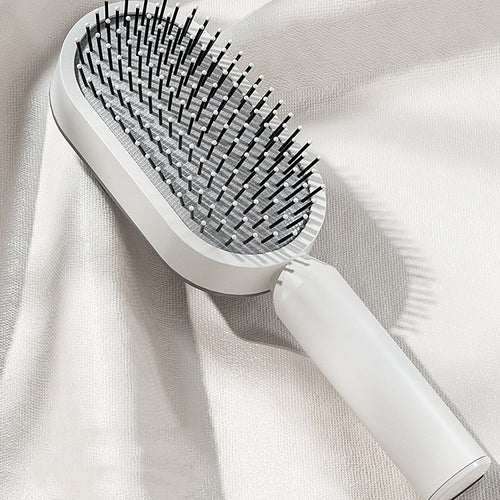 Self-Cleaning Hair Brush – Airbag Scalp Massage & Anti-Static Detangling Comb